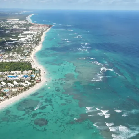 Vista aérea de Punta Cana